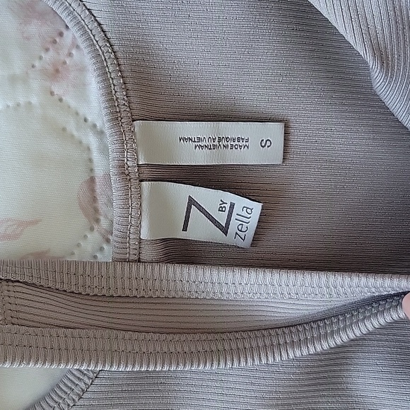 Zella Ribbed Sports Bra in Light Gray - Picture 6 of 8